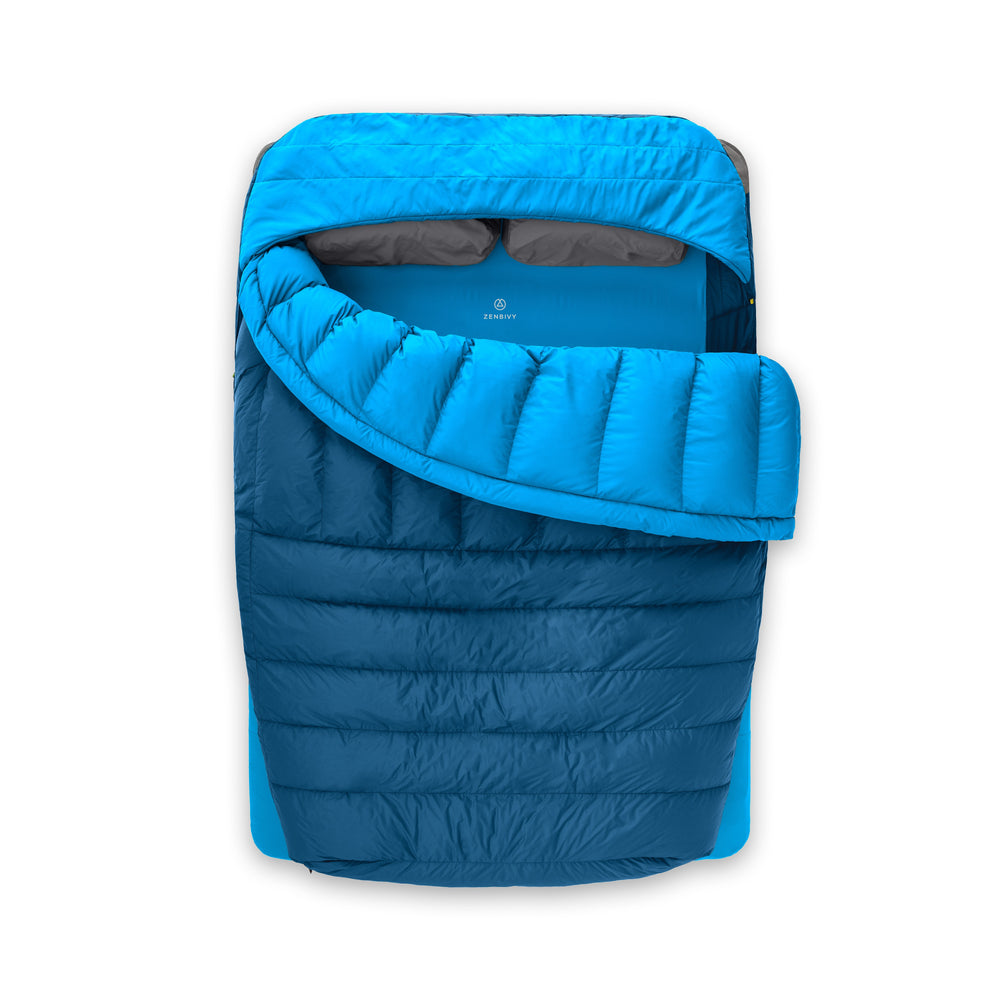 Core Bed Double Blue Navy | Zenbivy Sleeping Bag Systems