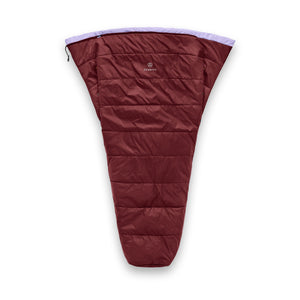 Core Quilt Synthetic Burgundy Lavender | Zenbivy Sleeping Bag Systems