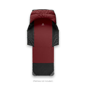 Light Bed 2025 Sheet black/burgundy| Zenbivy Sleeping Bag Systems